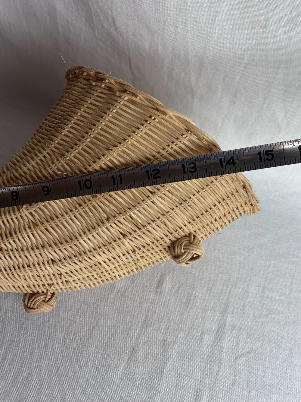 Vintage Wicker Cornucopia Basket Fall Thanksgiving Centerpiece